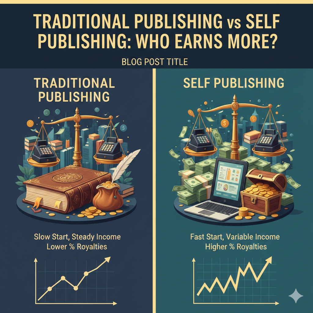 Traditional Publishers vs Self Publishers Who Earns More